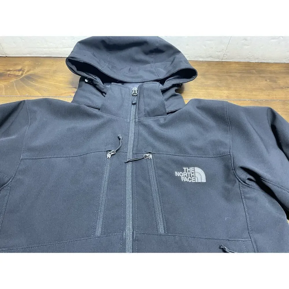 The North Face Jacket Mens Small Black Hooded Insulated PrimaLoft Softshell